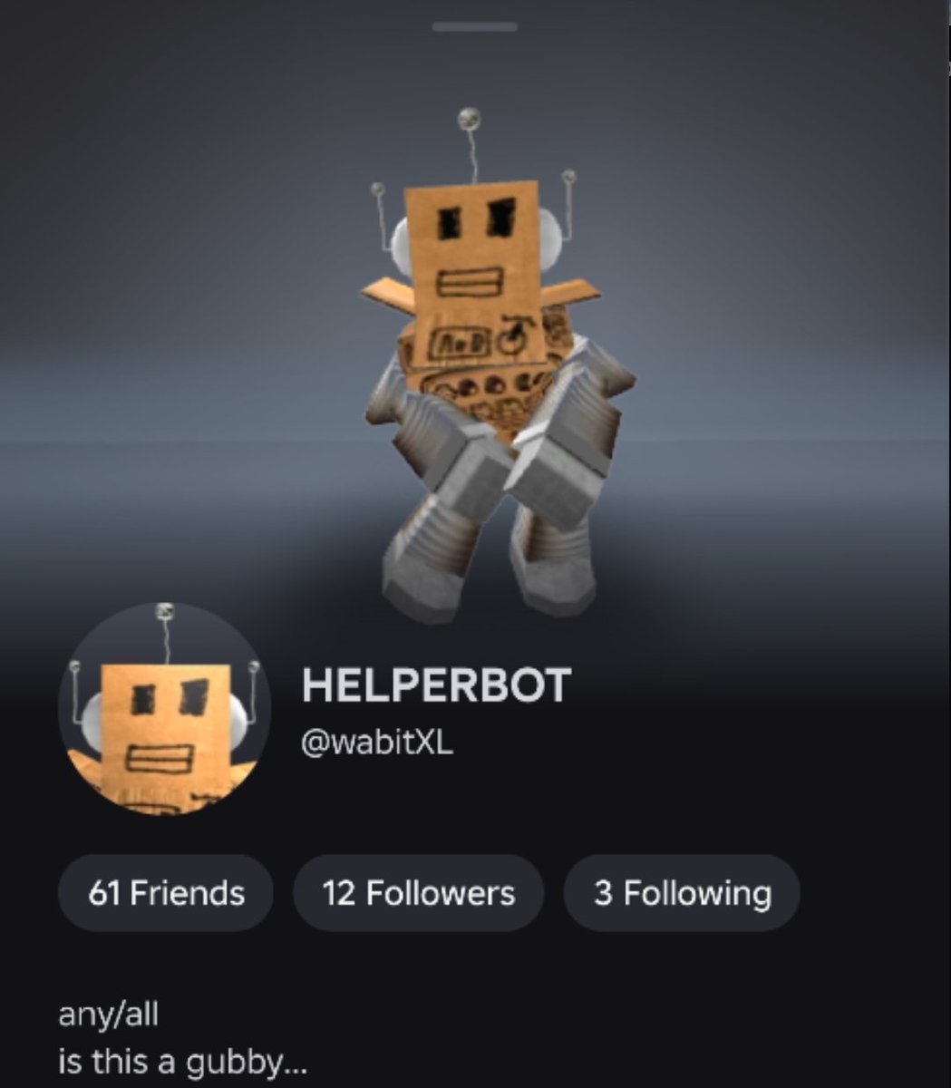 ilovehelperbot's tweet photo. Hi feel free to add me ON roblox and discord. Oomfs especially. https://t.co/bKhC1ti8rq