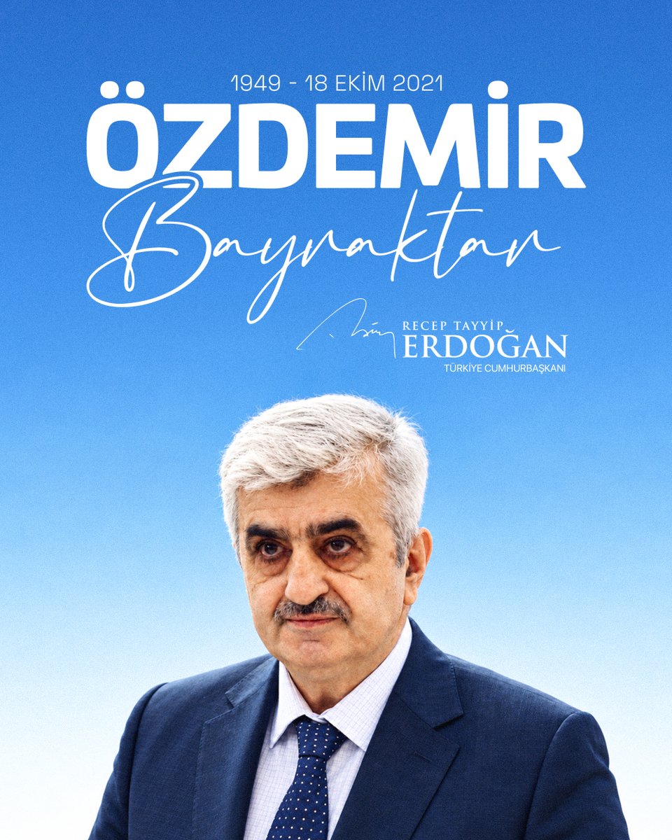 RTErdogan's tweet photo. Savunma sanayisinde tam bağımsız Türkiye hedefine ömrünü vakfeden, Millî Teknoloji Hamlemize mihmandarlık yapan değerli dostum Özdemir Bayraktar Beyefendi’yi ebedî âleme irtihalinin 5’inci yılında rahmetle, hasretle, saygıyla yâd ediyorum. Mekânı cennet, makamı ali olsun. https://t.co/wCcuxwkUui