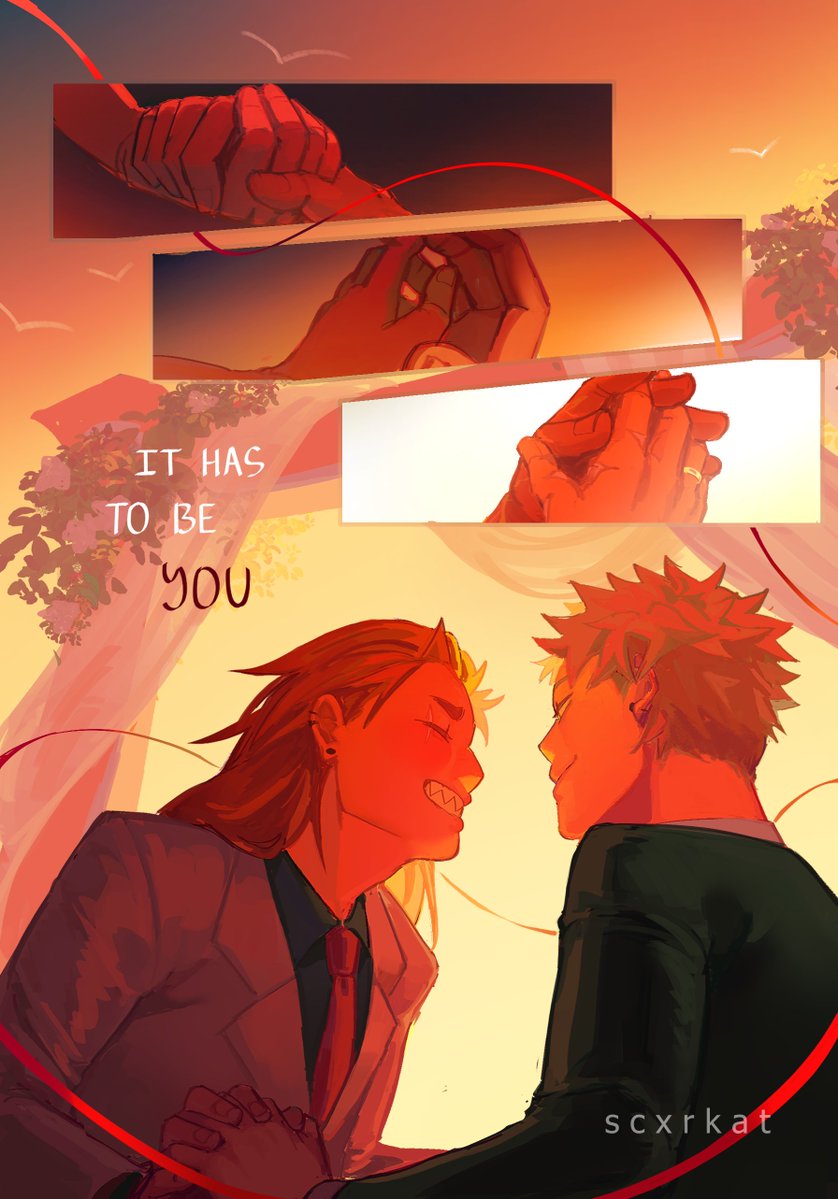 scxrkat_'s tweet photo. I finally get to share my kiribaku piece for @Krbkzine2025 !

Oh how they've grown :'] https://t.co/0rzTD7EpoC