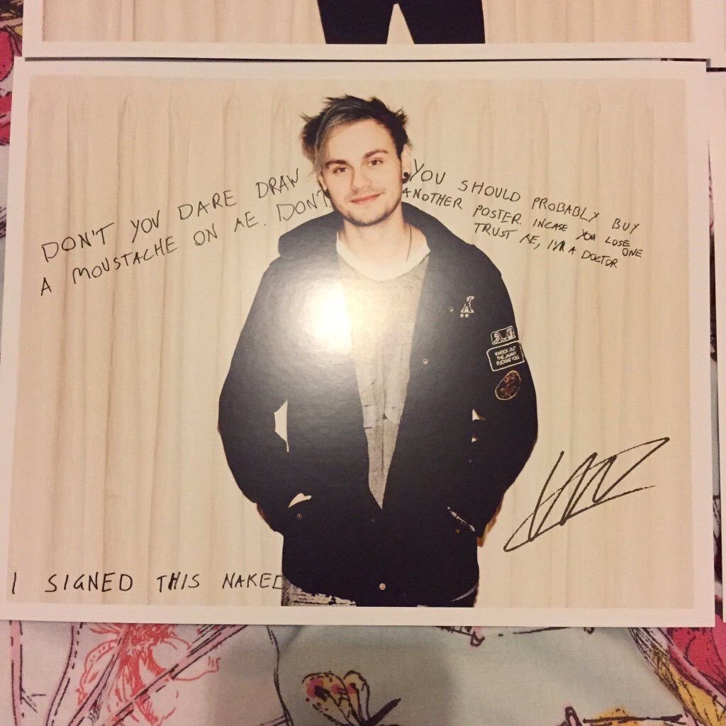 mgcwordbot's tweet photo. michael clifford words of wisdom #11: 

i signed this naked https://t.co/LRPAgJtZB4