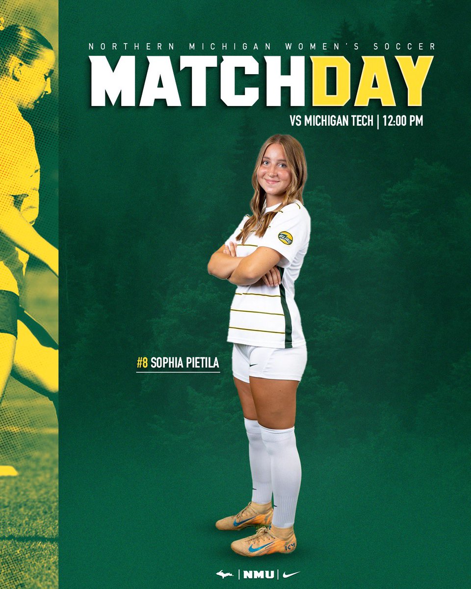 NMU_wsoccer's tweet photo. Sunday showdown in Marquette 😼

🆚 Michigan Tech 
📍 Marquette, MI
🕛 12:00 PM (EST)
📺📊 https://t.co/WaqxrPVTZg

#NMUwildcats | #UPtheCATS https://t.co/hN9XLypqmh