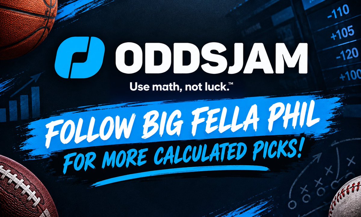 PhilBigFella's tweet photo. Who’s ready for a green #NFL day? Let’s get it started with our @NFL early game!Use @OddsJam to make calculated picks instead of guessing with money! Click my 🔗! #BigFellaPhil #BigFellaLocks #CalculatedPicks #Gambling𝕏 @DPTakesAGamble @HammerDAHN
🔗 https://t.co/g2KzYOh8QI https://t.co/Qd7KYCavr6