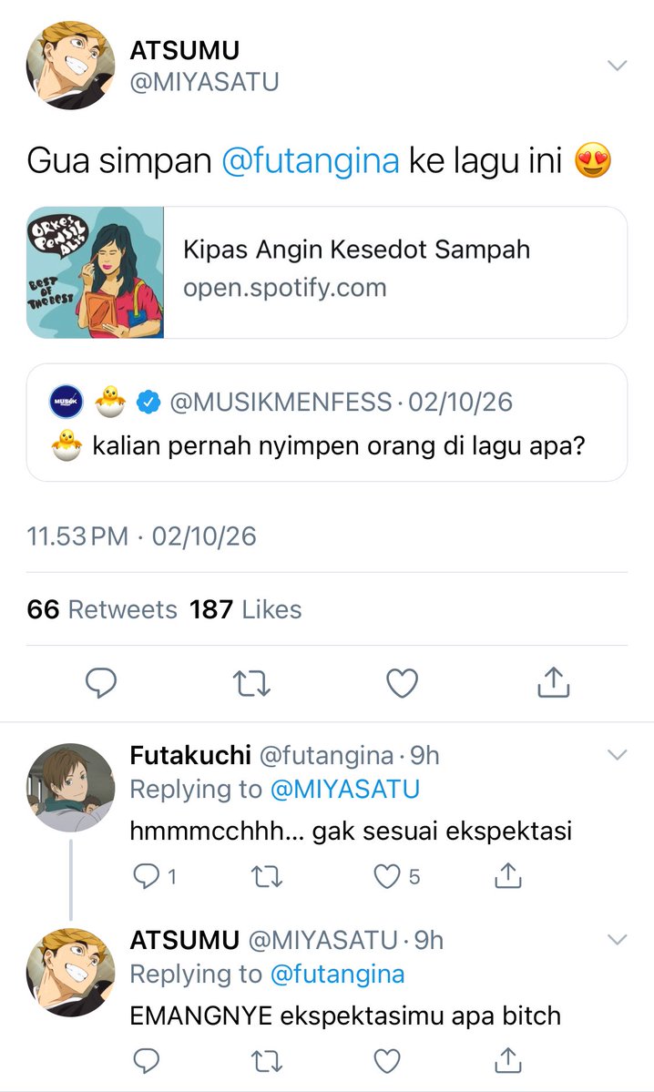 jinxedaces's tweet photo. tipe-tipe nyimpen orang di lagu

cw // profanity

#hq x #aot https://t.co/1optw6EmP5