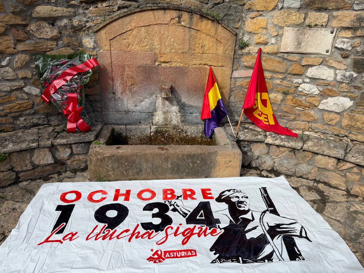 pcasturias's tweet photo. Como cada año, recordamos en octubre a Aída de la fuente y todos los revolucionarios del 34 que lo dieron todo luchando por un mundo mejor. ¡92 años después, la lucha de la clase obrera organizada sigue! 🚩✊ https://t.co/eq2MIF1ZA7