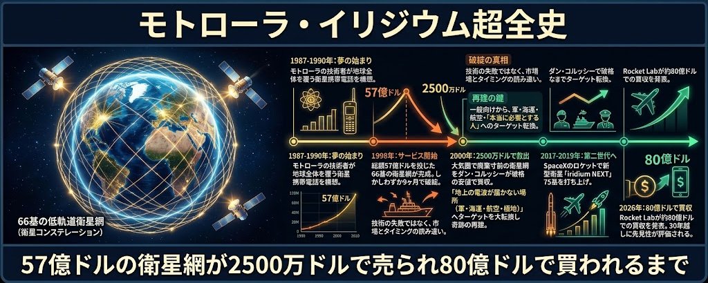 モトローラ・イリジウム超全史――57億ドルの衛星網が2500万ドルで売られ