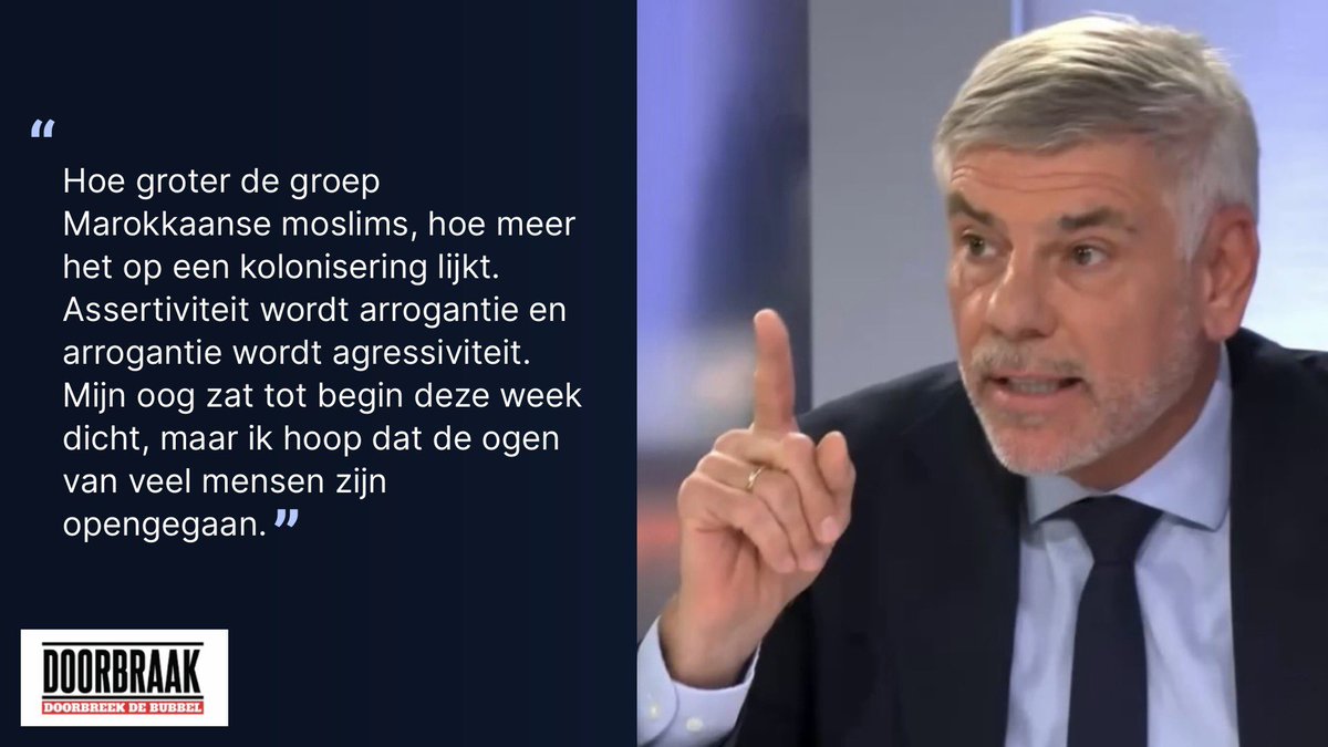FDW_VB's tweet photo. "Ik zie omgekeerde integratie: wij moeten ons aanpassen aan hen. Naarmate de groep van Noordafrikaanse moslims groter wordt, worden ze zelfbewuster en assertiever. De boodschap is: wij zijn hier om te blijven, volgens onze voorwaarden en normen. Assertiviteit wordt arrogantie, en arrogantie wordt agressie."

"Wat mij overkomen is, is geen uitzondering… Veel Vlamingen ervaren zulke incidenten in de wijken van onze grote steden. Ouderen, jonge vrouwen, maar ook mannen vertellen me over agressie op het werk, in hun voetbalclub, op straat of in het verkeer gepleegd door Marokkanen. Onze mensen hebben schrik. Mijn oog zat tot begin deze week dicht, maar ik hoop dat de ogen van veel mensen zijn opengegaan."

Lees mijn interview 👉🏻 https://t.co/4fRBAnCCEz…