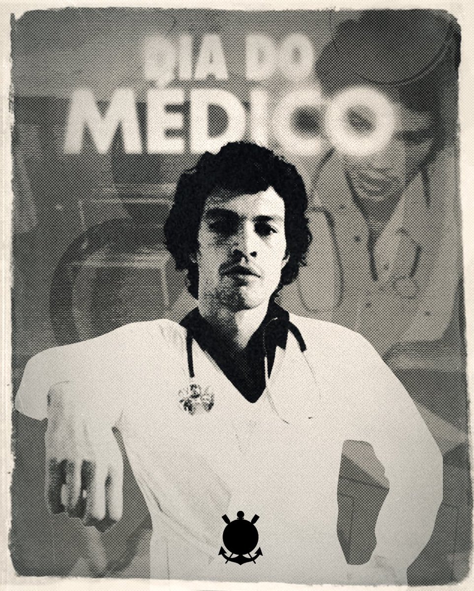 Corinthians's tweet photo. Hoje é o Dia do Médico.

Nesta data, relembramos o eterno Doutor Sócrates, ídolo e símbolo da história alvinegra. Formado em Medicina pela USP de Ribeirão Preto, em 1977, Sócrates também se especializou em Medicina Esportiva, conciliando a paixão pelo futebol com a profissão que escolheu exercer.

Parabenizamos e valorizamos todos os profissionais que, diariamente, dedicam conhecimento, cuidado e compromisso à preservação da vida.

#CulturalDoCorinthians
#VaiCorinthians