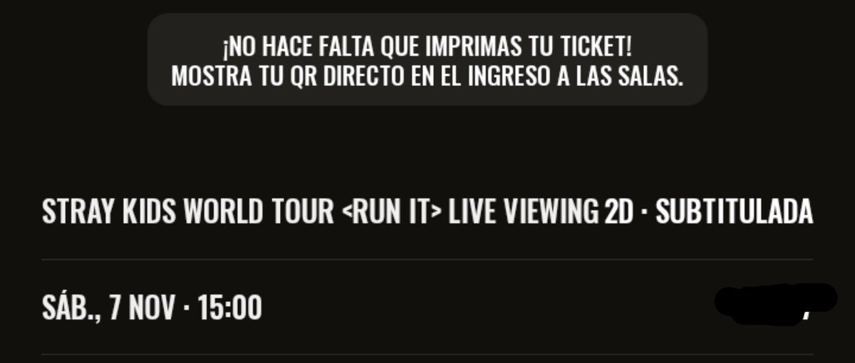 maniachan__'s tweet photo. Dejé pasar tiempo para que el destino decida si debía ir o no, entré a la página y seguían habiendo lugares así que...voy a ver el run it tour al cine...sola de nuevo...aunque me muera de la ansiedad 🥹 https://t.co/zmIigodLAI