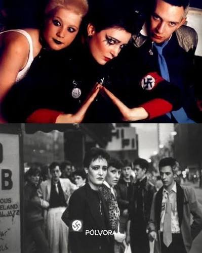 wholesolme's tweet photo. @MCHedgehog_ desde siouxsie and the banshees hasta sid vicious usaban el símbolo como forma de protesta en los 80!! no todo es tan literal amigo https://t.co/lSEhUBGIdo