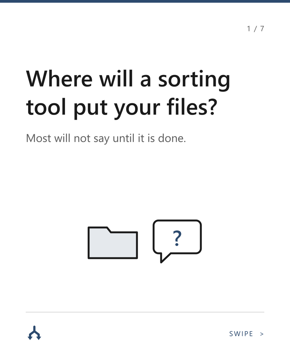HardboundStudio's tweet photo. Sortbook: The folders you choose, tidied by rules you can actually read.

See where every file will go before it moves.

#FileManagement #Windows https://t.co/ttmD5HCDwD
