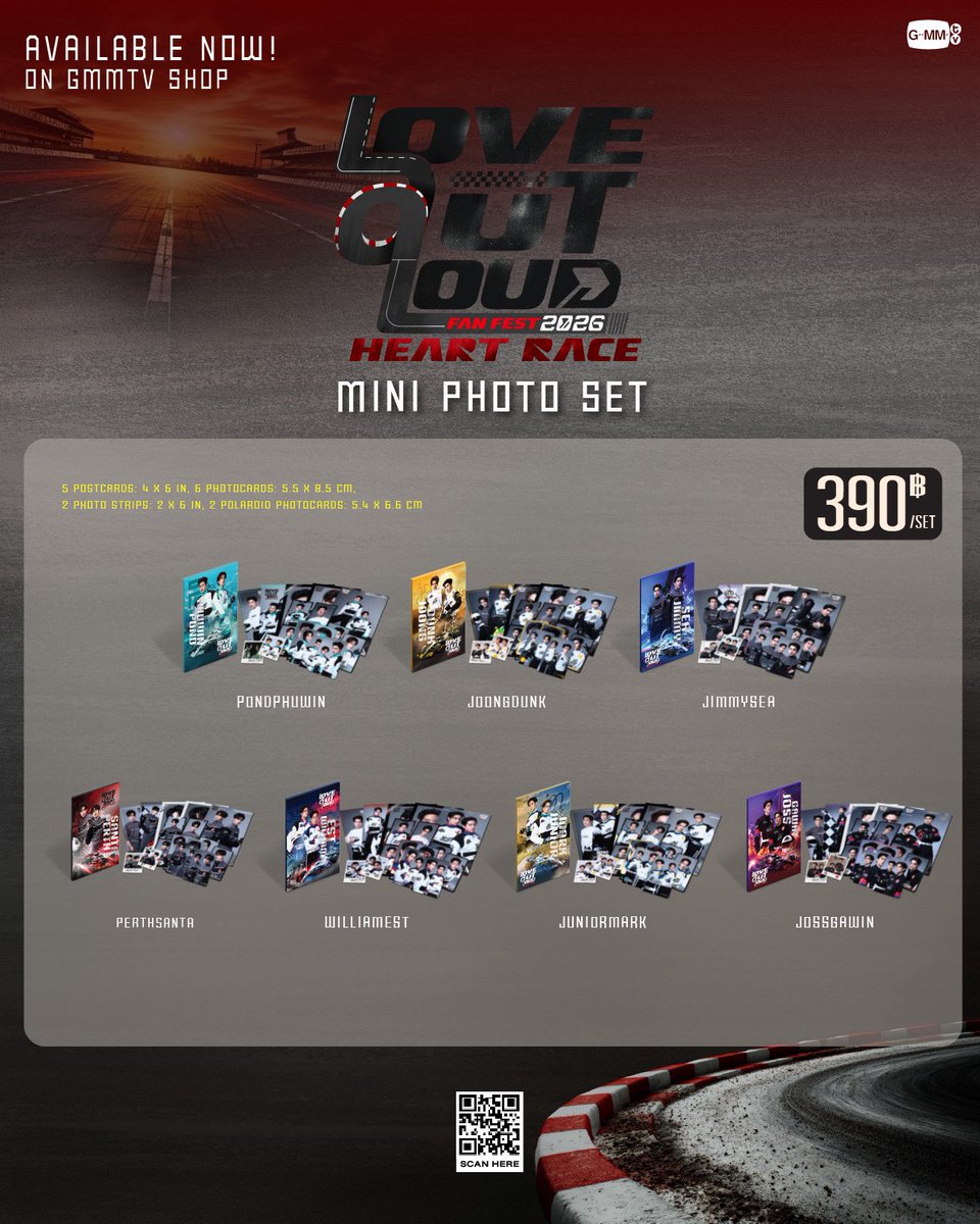 GmmtvShop's tweet photo. AVAILABLE NOW! PONDPHUWIN, JOONGDUNK, JIMMYSEA, PERTHSANTA, WILLIAMEST, JUNIORMARK &amp; JOSSGAWIN MINI PHOTO SET | LOVE OUT LOUD FAN FEST 2026 : HEART RACE ON GMMTV SHOP

สั่งซื้อที่นี่ / Order Here
https://t.co/Rct06RPUFx

#LOLFanFest2026
#GMMTV https://t.co/9sBBPxFmRW