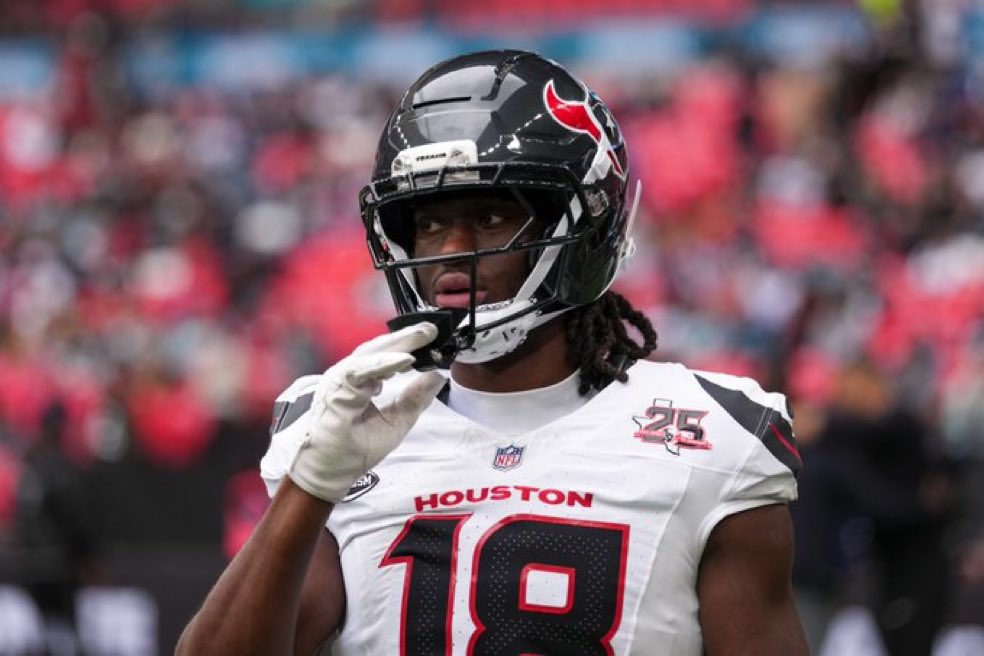 AdamSchefter's tweet photo. Marvin Harrison’s Texans’ debut comes this morning in London. https://t.co/8aPz3jQous