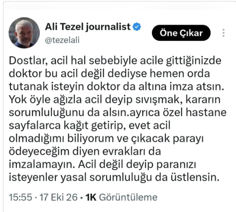ZaferArapkirli's tweet photo. ❗️❗️FAYDALI BİLGİ ❗️❗️

Özel hastane soygununa karşı gardınızı alın... https://t.co/o6NS3PPwxF