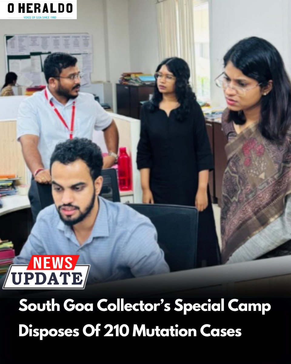 oheraldogoa's tweet photo. A special mutation camp conducted across South Goa on October 17 cleared 210 pending cases, including 130 in Salcete, 47 in Mormugao and 33 in Ponda. The camp was held on the directions of the South Goa Collector to speed up the processing of mutation cases.

#Goanews #SouthGoa https://t.co/rP60zudOAN