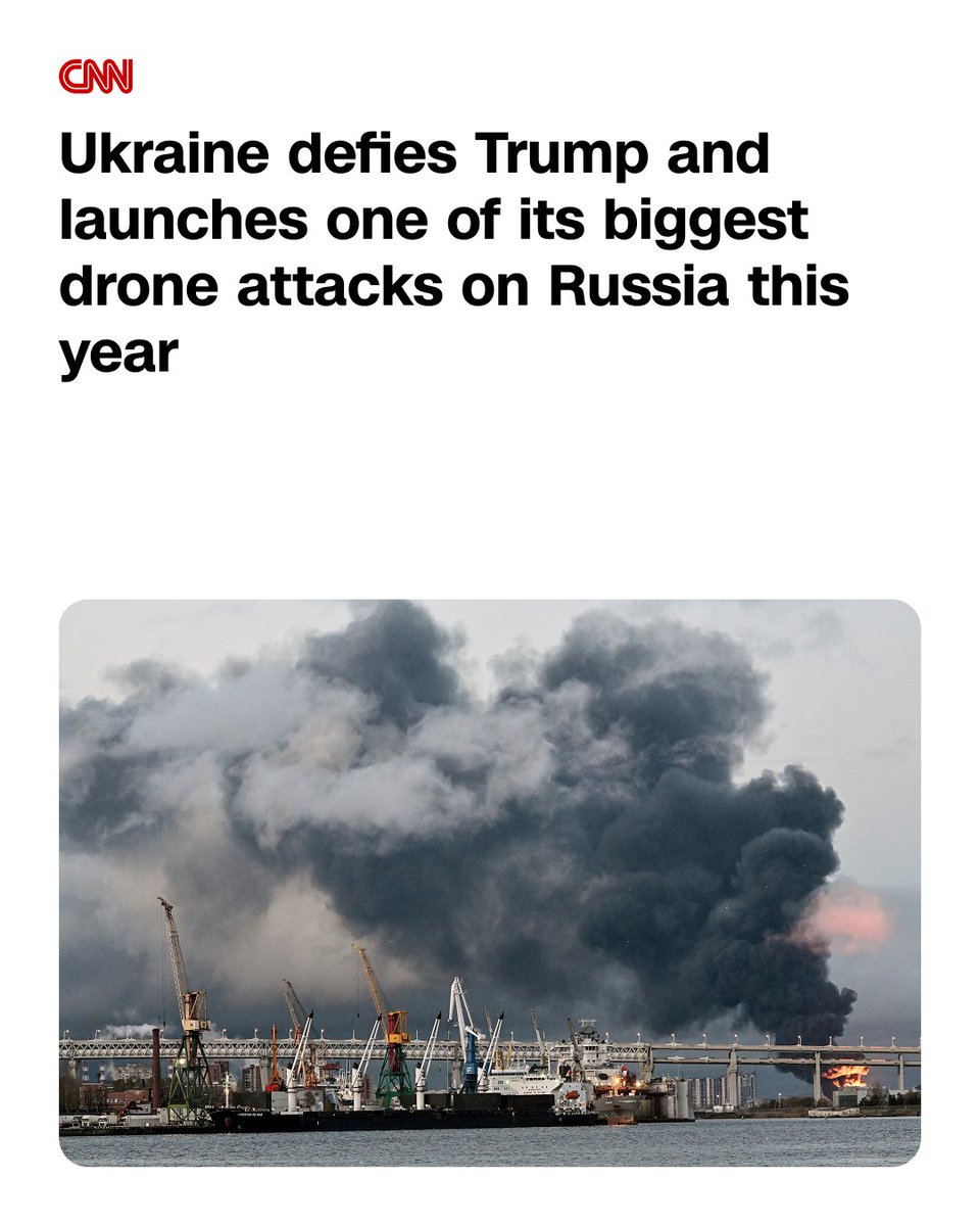 JungleAlex13227's tweet photo. Ukraine launched one of its biggest drone attacks this year on Russia overnight on Saturday, hitting a key oil terminal in defiance of President Donald Trump's demand it stop hitting Russian energy infrastructure. Do you approve this? https://t.co/koQ6e8UR3q