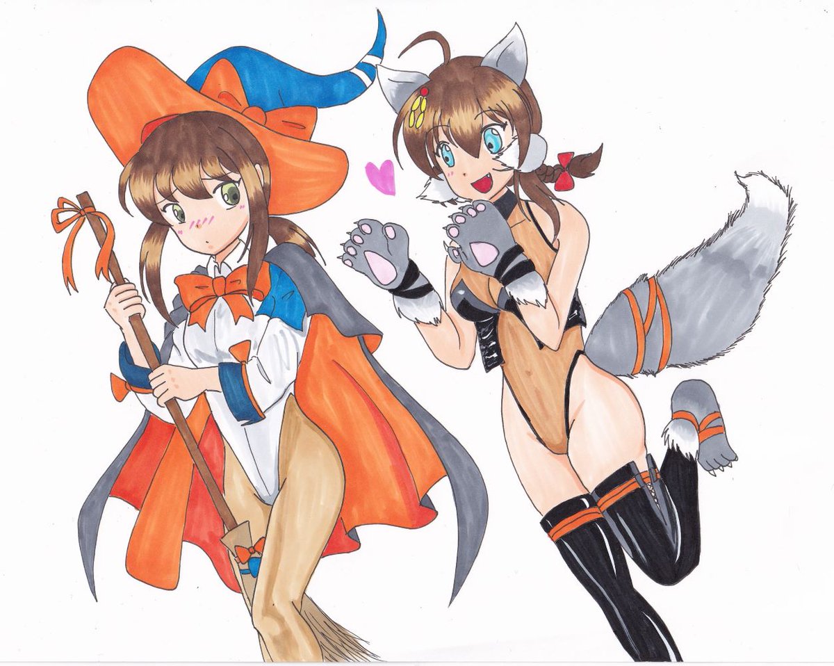 vo6qVpwpCrw3WkJ's tweet photo. 今日のふぶしぐ落書き
ハロウィングラを二人に着せる第二弾
今年は鈴谷とインディアナが反響大きかったですね
去年はリアリーや迅鯨が大人気だったなぁ…
というわけで狼さんに食べられそうな魔女っ娘です https://t.co/55sfNNSNvN