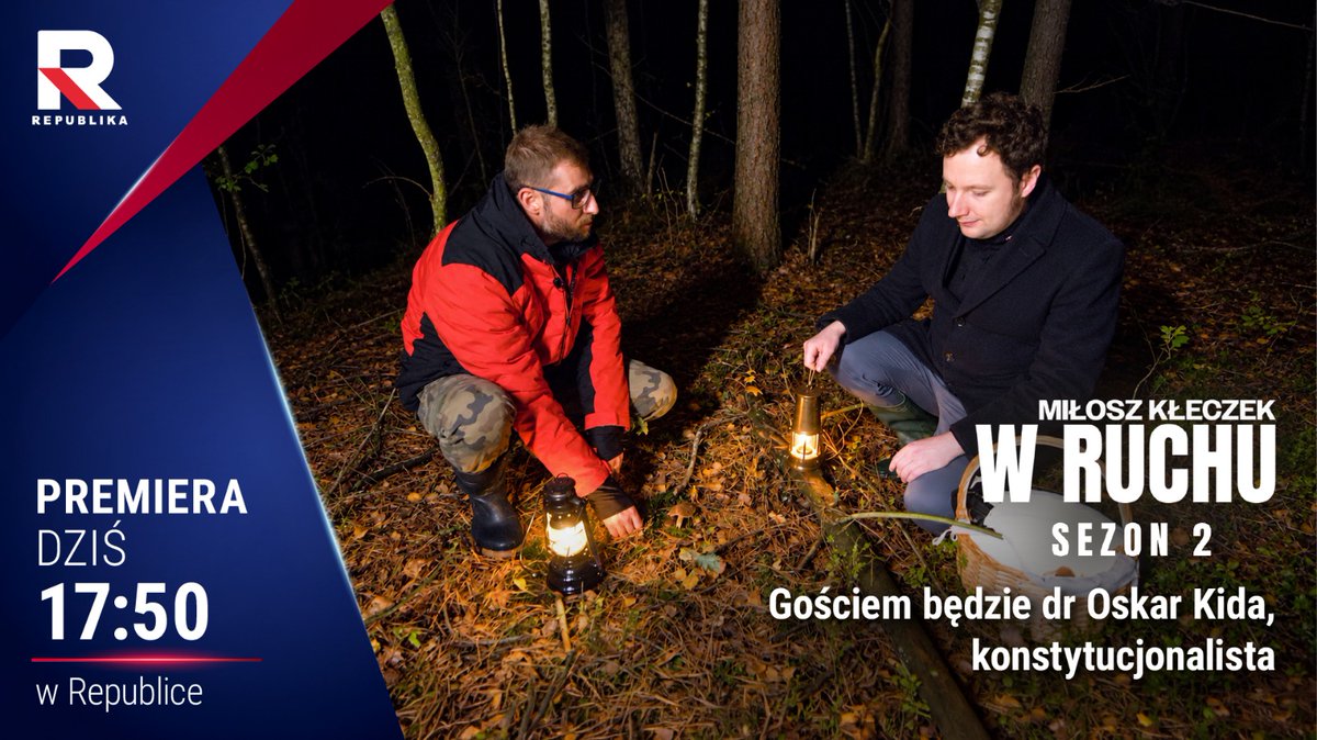 RepublikaTV's tweet photo. 🔵 #WRuchu | Zapraszamy na program @MiloszKleczek, którego gościem o godz. 17:50 będzie:

▪️ dr @KidaOskar (konstytucjonalista)

#włączprawdę #TVRepublika https://t.co/Oczzt7hmRL