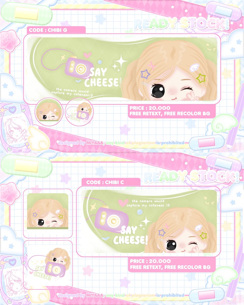 ibunnles's tweet photo. helloO_O!   help   rt   dungg,   gOmawoo 🙌🏻

layout   chibi   sudaa   ridii   dijemput   :D   bisa   bundle   bundle   maupun   satuan  <33

-  x  only  :   20k
-  wabis  only  :   20k
-  bundle  x   dan   wabis  :  38k
-  bundle   x,   wabis,   qris  :   45k

 #bealanja https://t.co/XmumLWhnnL