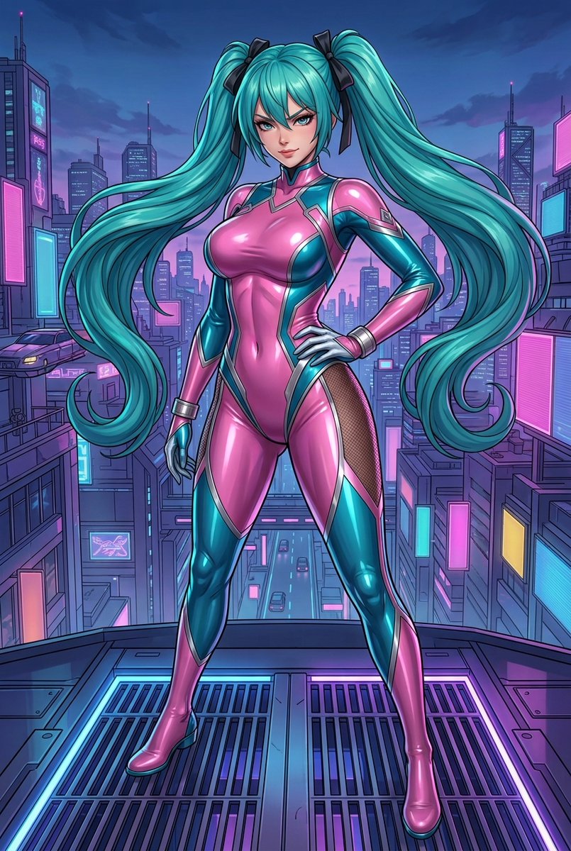 Virusf1985's tweet photo. @undefined_g_s thanks for the outfit idea
#hatsunemiku #AIart #FantasyArt https://t.co/KzHJkgTx9l