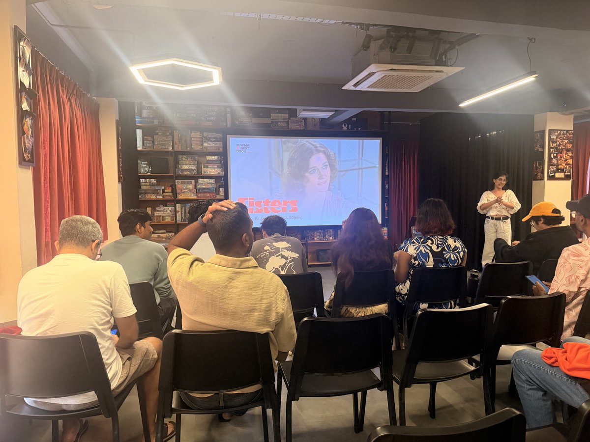Goppalphoenix's tweet photo. Sunday done right: a wonderful screening of Brian De Palma’s “Sisters” at Underline Centre, Indiranagar, courtesy of Cinema Next Door. 🖤🎬

There’s something special about watching cinema like this, on a big screen, surrounded by people who love the art of it.

More evenings like these, please.