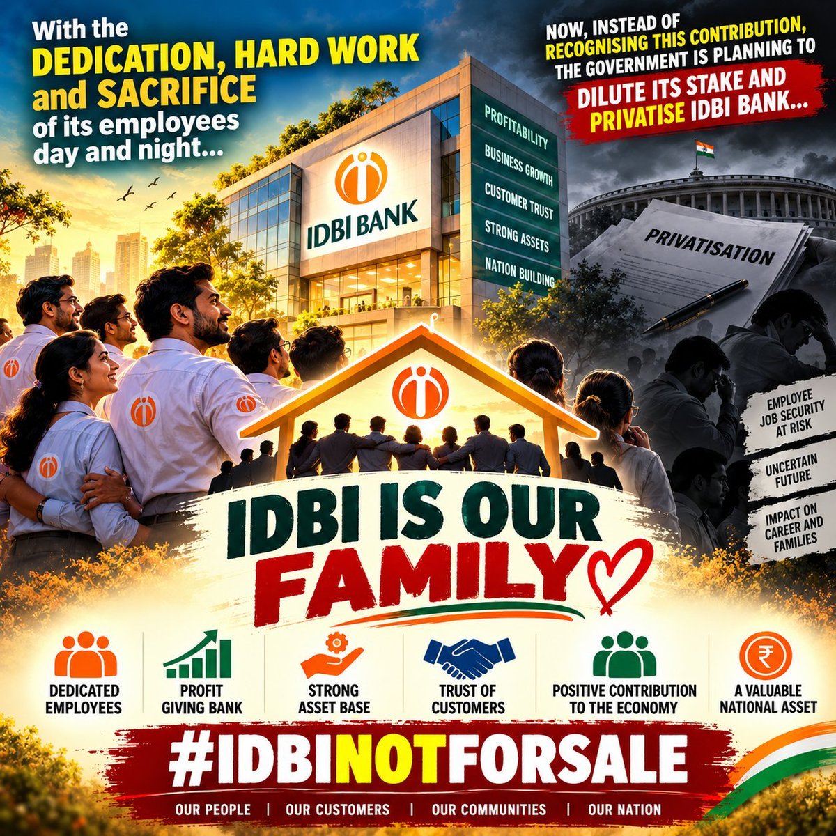 sunisbbo's tweet photo. Save idbi
IDBI not for sale https://t.co/huCSOAOcxD