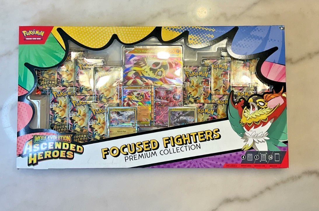 TheRealJStorm's tweet photo. ROUND 3 🥊 ITS BACK!!
SALE 🚨
Listed at $125.25

Pokemon TCG Ascended Heroes Focused Fighters Premium Collection - BRAND NEW SEALED

LINK: https://t.co/QlfnlrgKKX 

#pokemon #PokemonTCG #Restock #AscendedHeroes https://t.co/vgr7L0QlYM