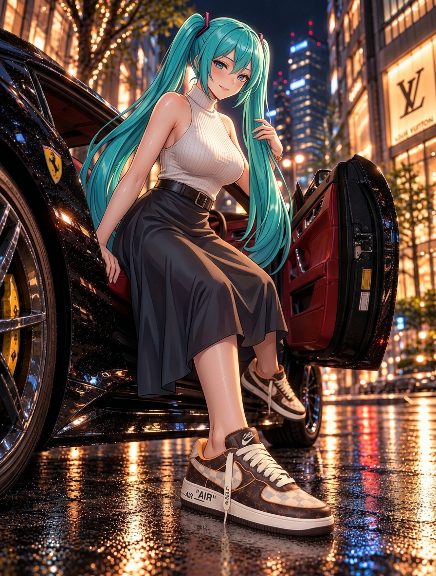 Virusf1985's tweet photo. @suni_musu thanks for the outfit idea
#hatsunemiku #AIart #FantasyArt https://t.co/5HxOet6iRJ