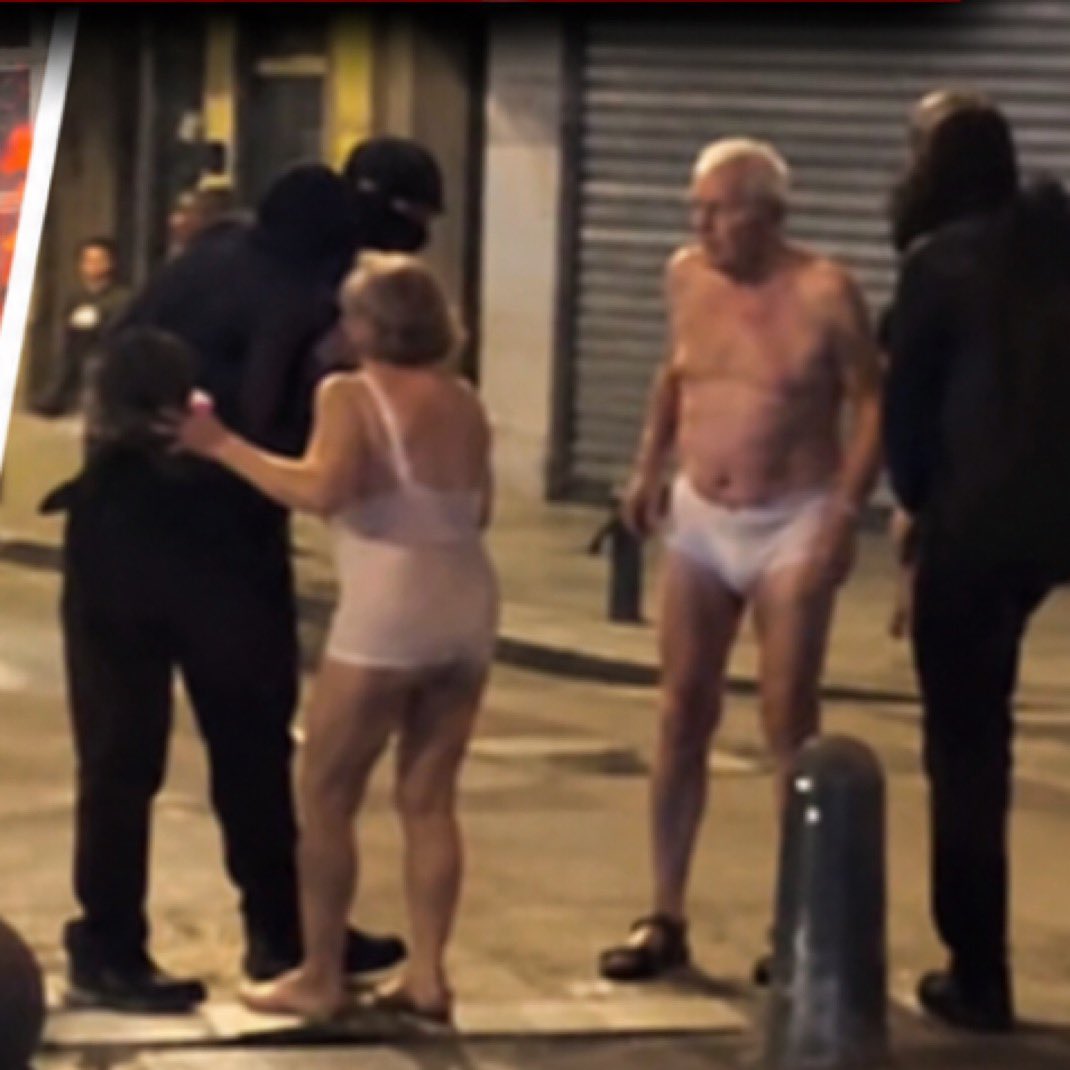 ifpost47's tweet photo. Rioters in France loot an elderly French couple and left them with only their undergarments! https://t.co/NIhtJn4AD8
