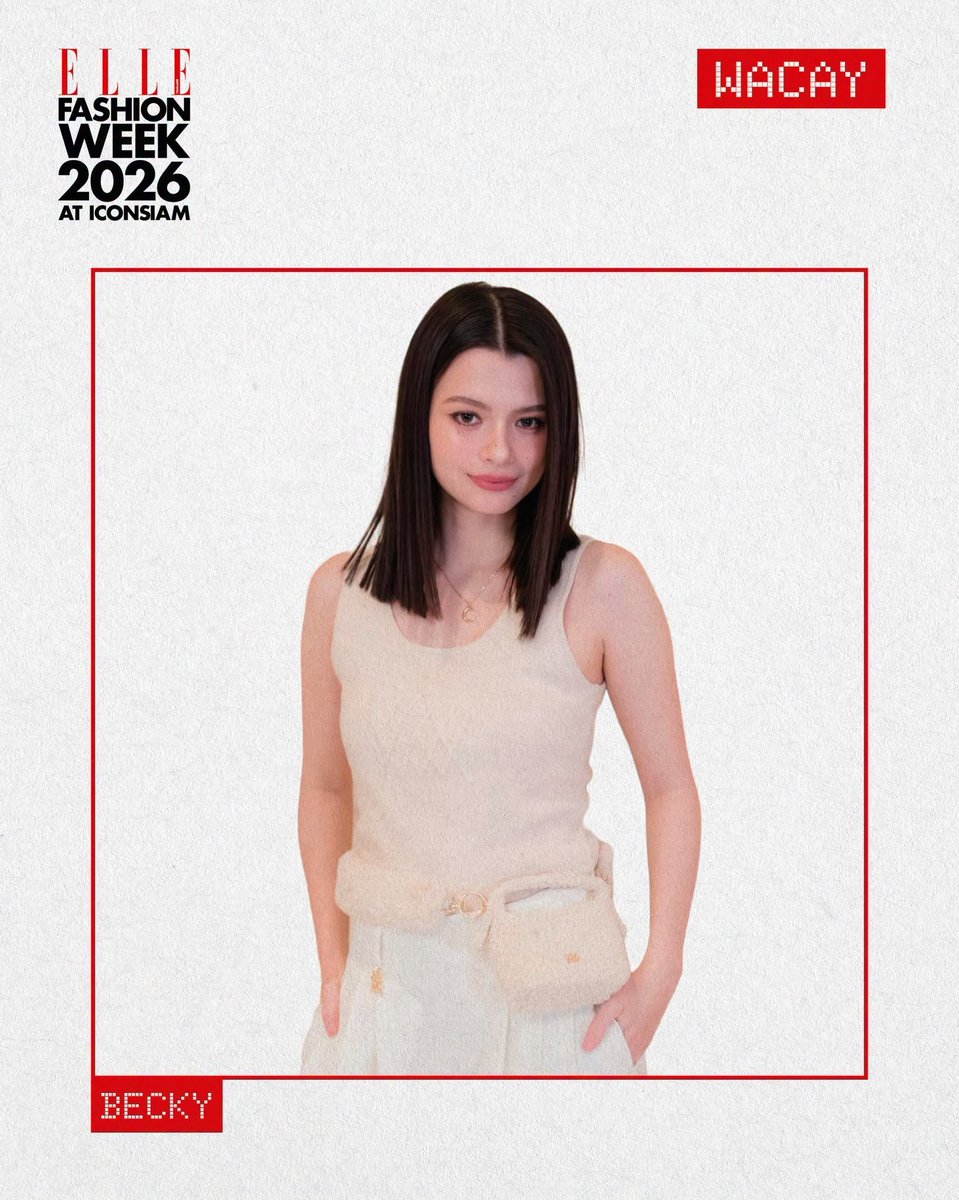 engagementbecky's tweet photo. @ELLEThailand A maior que temos!

#ELLEFashionWeek2026
#EFW26ATICONSIAM
#SeeYouAtTheTent #ICONSIAM
#WACAY #WACAYxBecky
#beckysangels‌ #BeckyArmstrong‌ https://t.co/H2ACxWT7NN
