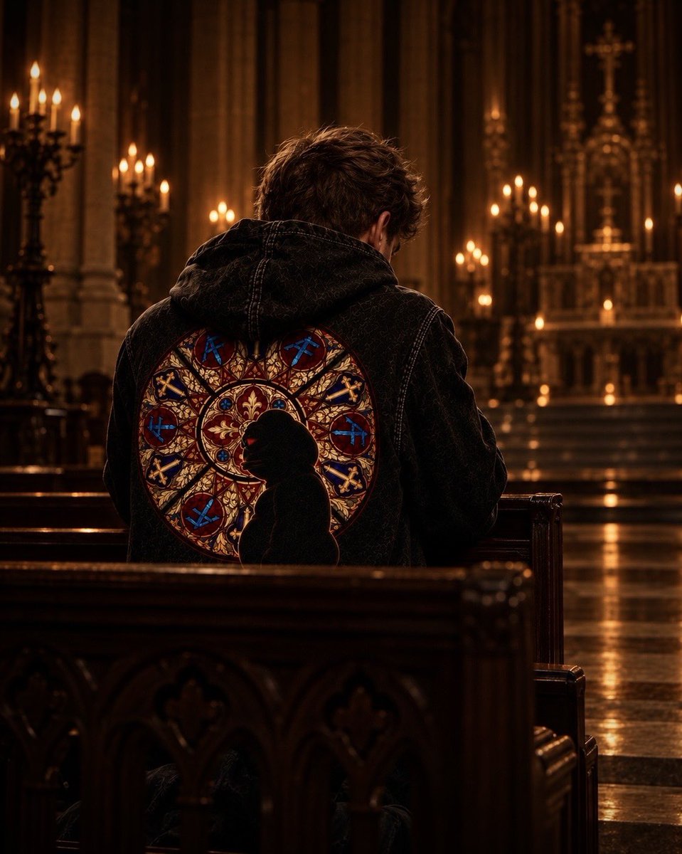 HiFashionGrypr's tweet photo. -100% Heavyweight Cotton
-Acid-Washed Finish
-Relaxed, Boxy Fit
-Full-Zip Front Closure
-Ribbed Cuffs &amp; Hem
-Split Kangaroo Pockets
-Royal Blue Embroidered AF Golem Logo
-Gothic Stained-Glass Groyper Back Graphic https://t.co/GHZ86w9BZ9