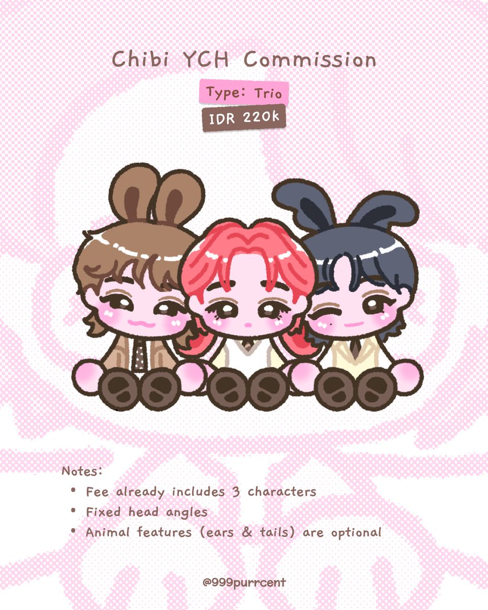 999purrcent's tweet photo. rts + likes are appreciated ‹𝟹.ᐟ

hi, i'm opening slots for november commission! (chibi ych only)

🍪 local &amp; intl
🍪 no in-rush
⚠️ limited to 5 slots (dm to book)

u may read the full tnc here ~ https://t.co/IXEyQhYLPN

#opencommission #commission #artcommission #artidn https://t.co/ISVRXlsRns