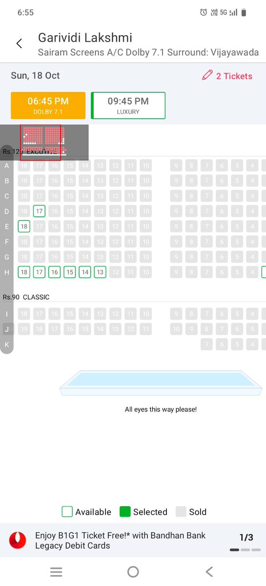ivdsai's tweet photo. Not only Hyderabad... All cities on time shows are filling mostly... 👌💥

Good Day for #GarividiLakshmi https://t.co/798TrcI5pa