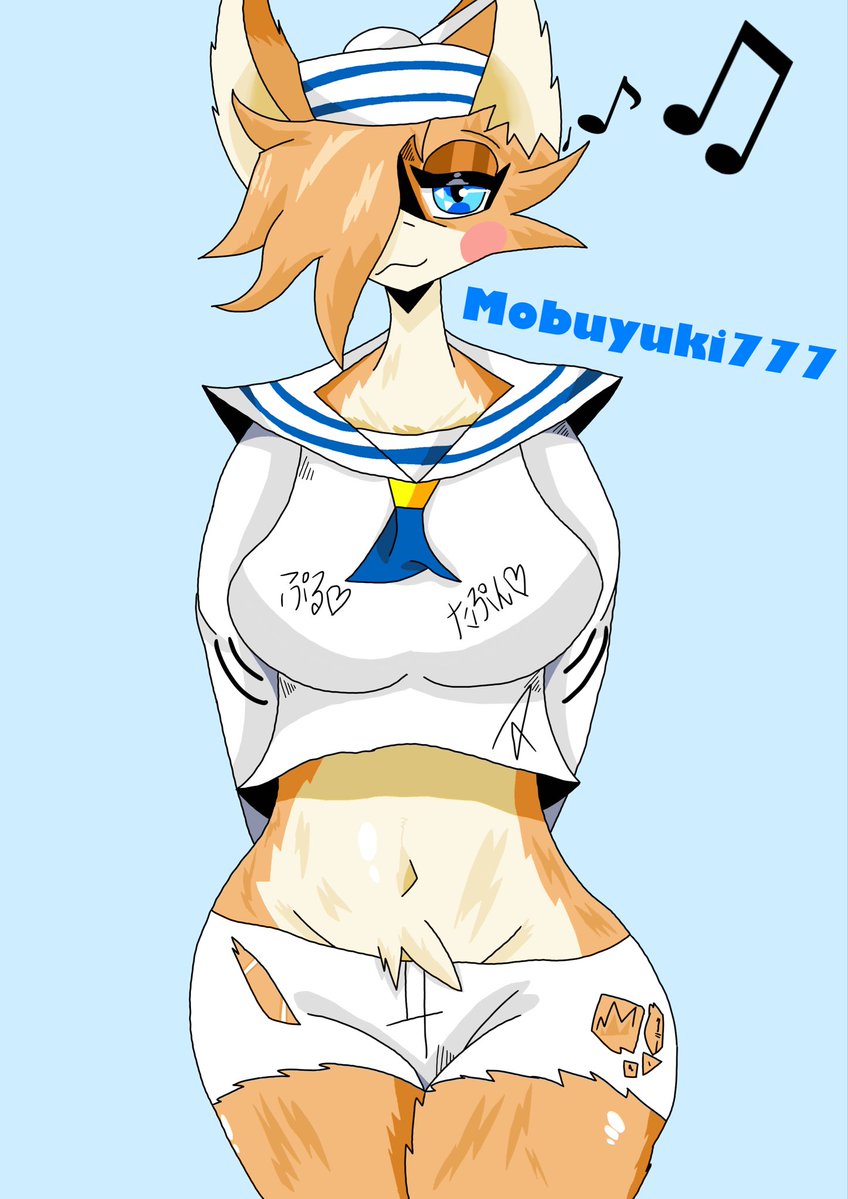 Mobuyuki777's tweet photo. IF展開
もしもサナが巨乳だったら
#ケモノ　#furry       #イラスト https://t.co/Yh3240vVyZ