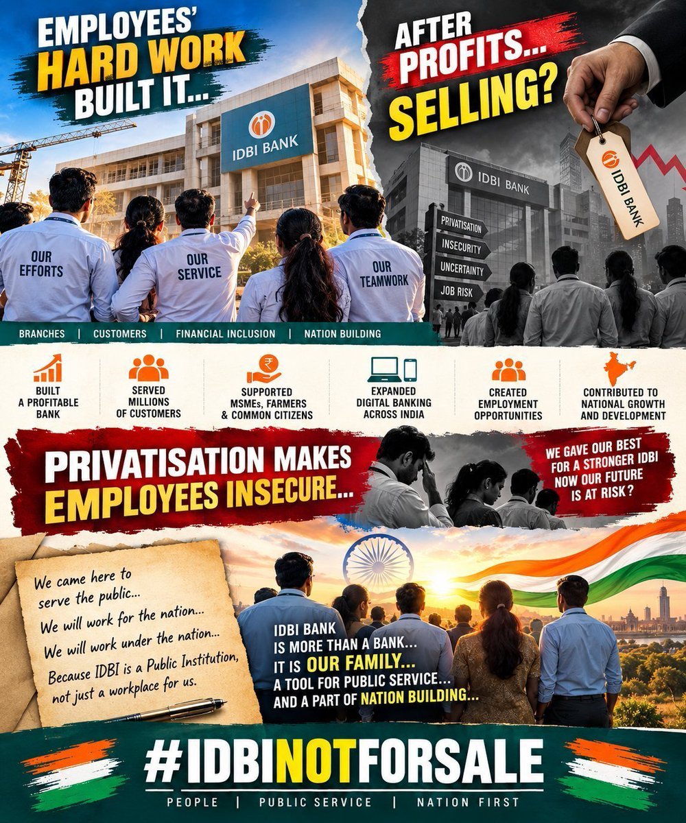 RakeshM11539660's tweet photo. #IDBINotforSale
#IDBINotForSell https://t.co/dvg8JV9Vog