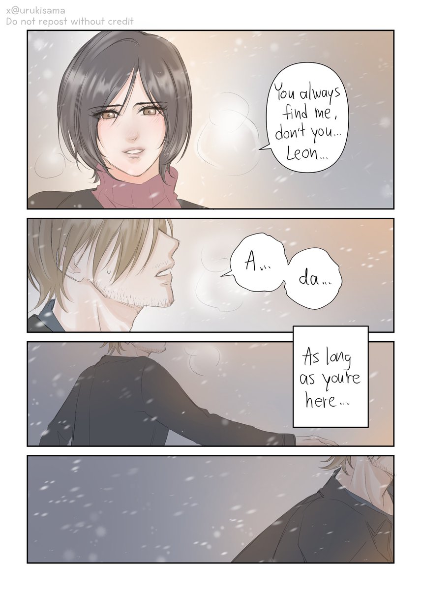 urukisama's tweet photo. Reunion ❄️🧣

#AEON #ResidentEvil #REBHFun https://t.co/3xmaD4BHlW