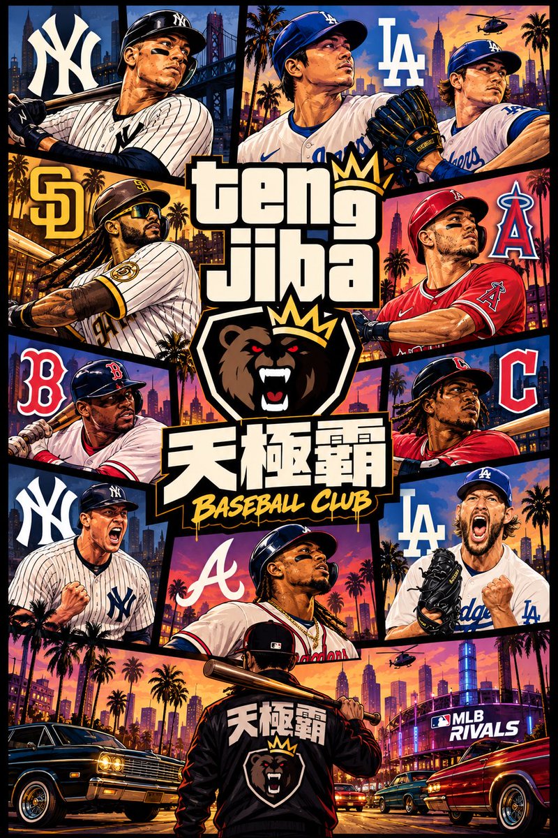 TJB_KP's tweet photo. 暇な時に、天極霸のGTA風ポスターを作ってみました（笑） https://t.co/UE4JlTM9Rz