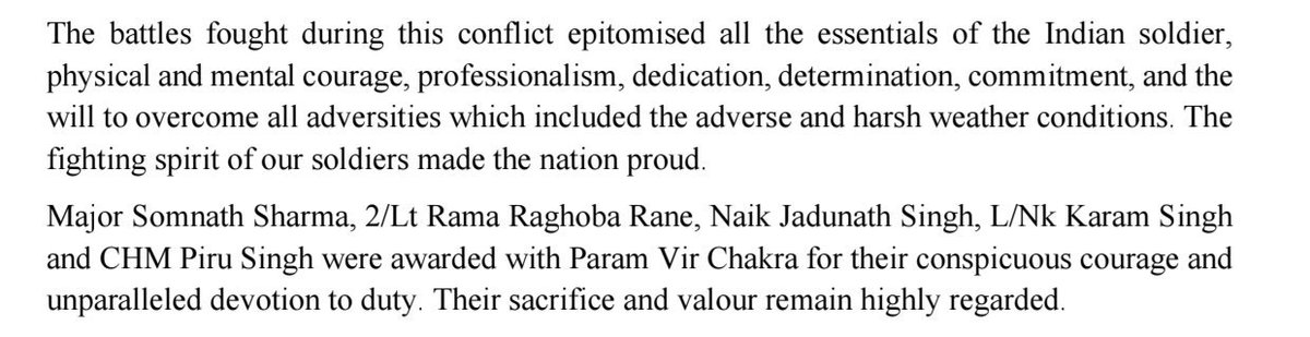 VRILLIST_HINDU's tweet photo. Major Somnath Sharma, 2/Lt Rama

Raghoba Rane, Naik Jadunath Singh, L/Nk Karam Singh and CHM Piru Singh were awarded with Param Vir Chakra for their conspicuous courage and unparalleled devotion to duty. Their sacrifice and valour remain highly regarded. https://t.co/Ypts6pWqSp