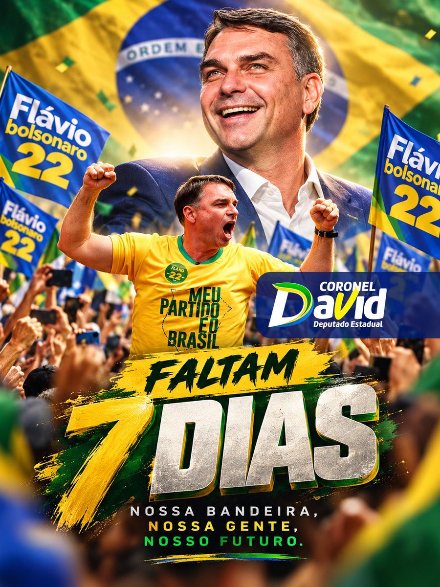 coroneldavidms's tweet photo. Falta uma semana para nos livrarmos do PT. Dia 25 vote Flávio 22 🇧🇷🇧🇷🇧🇷🇧🇷🇧🇷 https://t.co/yuuX8DwieC