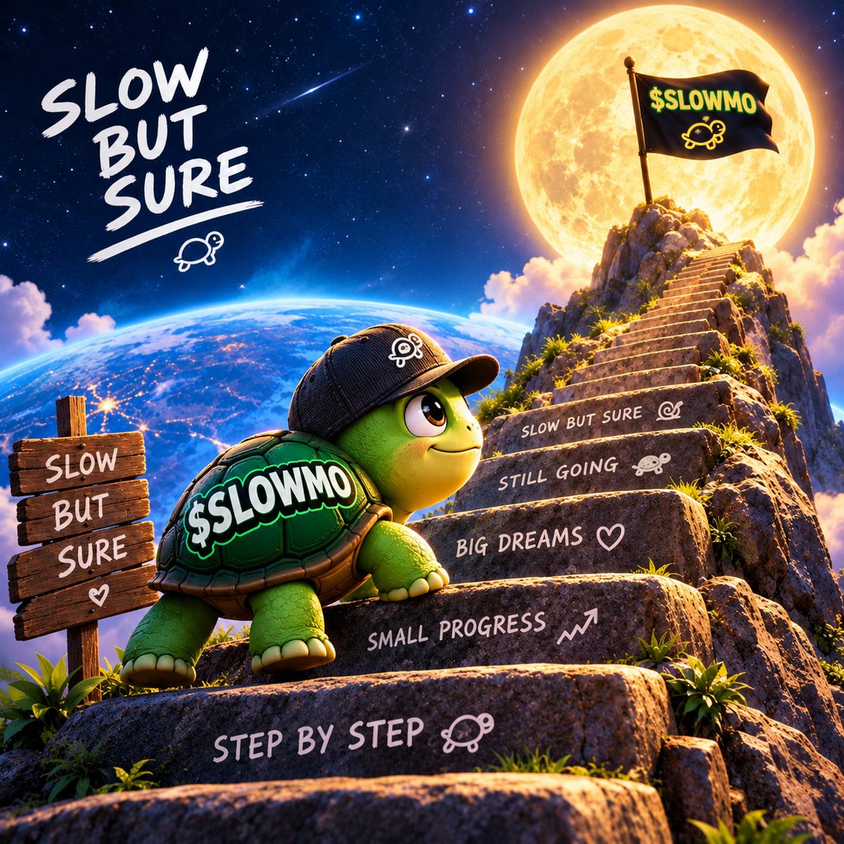 Selvadore_'s tweet photo. 🐢🌕 Slow but sure, every step brings us closer to the moon! 💎 $SLOWMO proves that patience and consistency are the keys to progress. Keep crawling, keep believing, and never give up! 🚀🔥

@Slowmoturts 

$SLOWMO https://t.co/Sg3FrnpFaH