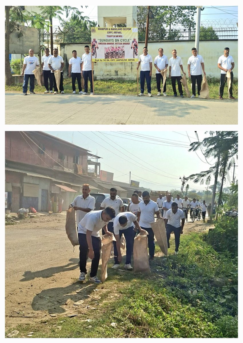 143bncrpf's tweet photo. 143 Bn CRPF conducted  a Cycle Rally on 18/10/26 under Fit India Freedom Run 7.0. Officers &amp; Jawans participated with great enthusiasm, promoting physical fitness &amp; environmental awareness. 
#FitIndiaFreedomRun7
#FitnessKiDoseAadhaGhantaRoz
#FitIndia
@crpfindia 
@northeast_zone https://t.co/J3kpW9Ivv3