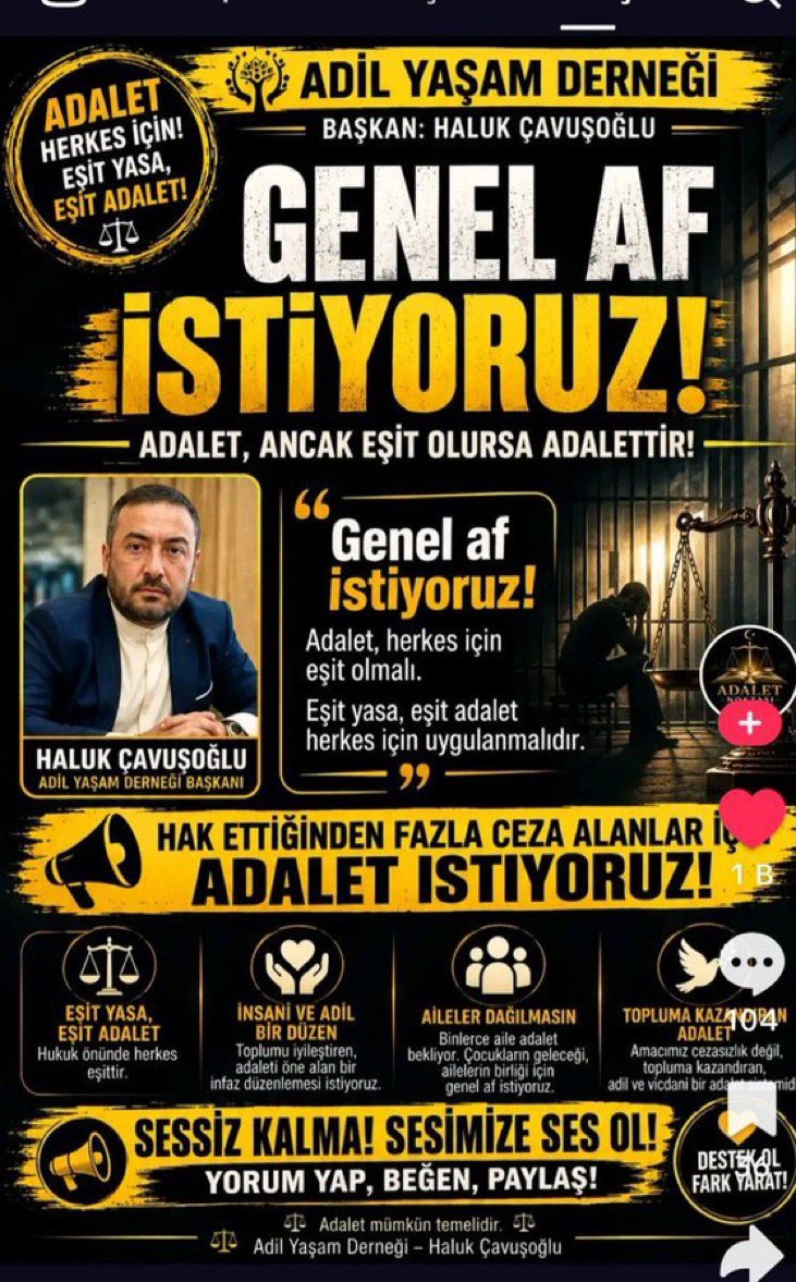 Deniz262521's tweet photo. Teröristler çıkacak, dağdan inecek topluma entegre olacaklar da
hataya düşmüş, pişman olmuş, yaşlarından büyük cezalara bağlanmış Memleketin, Milletin öz evlatları zindanda mı çürüyecek? 
#GenelAf tek çıkış 
yoludur...
AdliMahkum ÇerçeveYasaya
@cuneytyuksel_ 
@RTErdogan @dbdevletbahceli @YildizFeti 
@efkanala
Umut hakkı varsa Bizde Aynısını istiyoruz 🕊