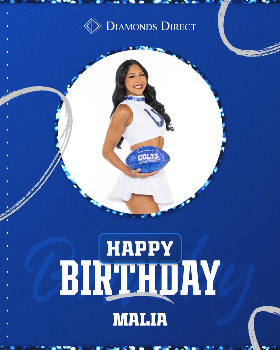 ColtsCheer's tweet photo. it’s another gameday BIRTHDAY 🏟️💙

Malia, your energy and passion for this team are inspiring! We love watching you shine ✨ https://t.co/qqMEp4NkoS