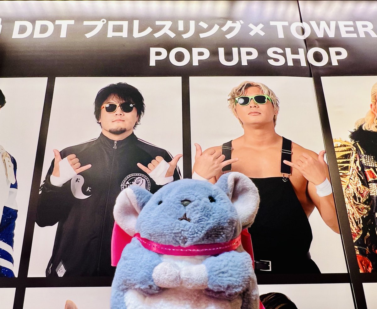 yottingam's tweet photo. 続いて渋谷店のDDT POP UP SHOP コーナーへ。お、勇ましいなモニちゃん。 https://t.co/vAKVLhPtOe