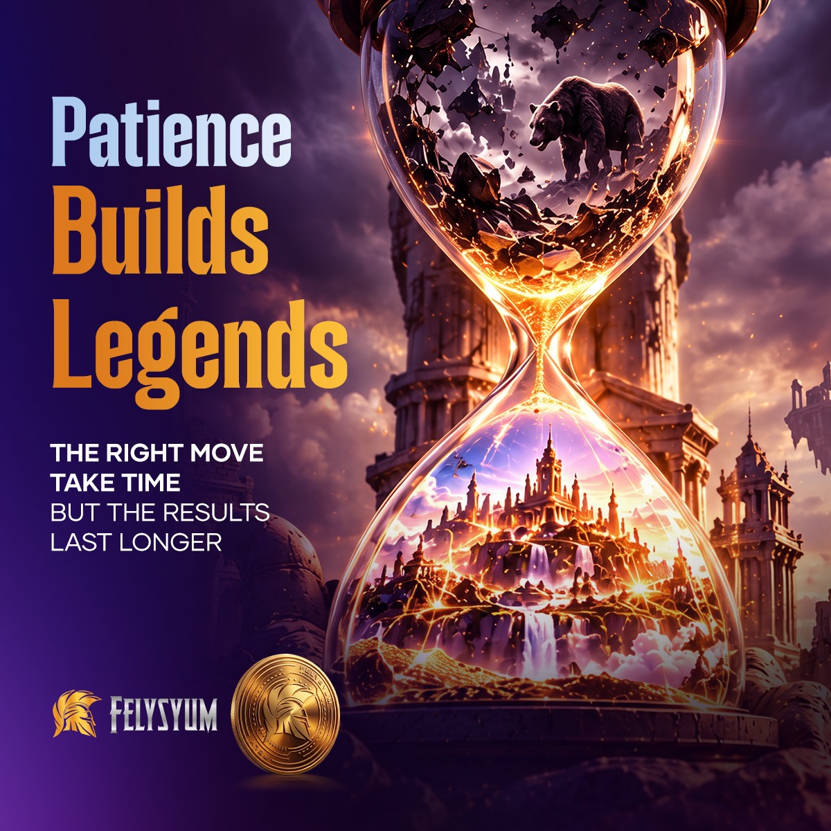 felysyum's tweet photo. 👑 OUTLAST THE NOISE. BUILD THE EMPIRE. ⏳🏛️
The bear prowls in the shadows of the impatient, but the golden kingdom belongs to the disciplined.
Patience Builds Legends.
The right move takes time, but the results last longer.
Hold your ground against market storms and step into generational strength with $FELY! 💎🔥🚀
#Felysyum #FELY #Crypto #Web3 #DeFi #DiamondHands