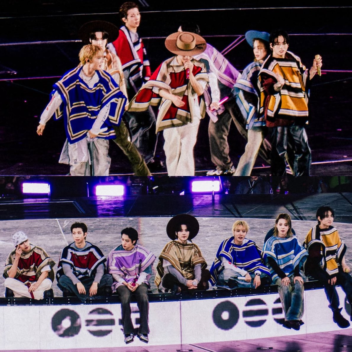 btsdaily77's tweet photo. I’m still completely mesmerized by the seven guys, each rocking a different color of Chile’s traditional attire. 🇨🇱🥹 https://t.co/ADT6fkkiEI
