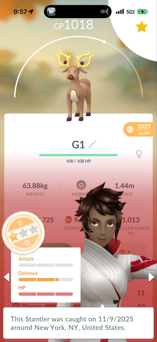 faithlessnyc's tweet photo. 10/18/2026 got the 1000 stantler &amp; Cacnea xl from the event. Fae = 1000 XL all guy #pokemongo https://t.co/JsY7mY0zyi