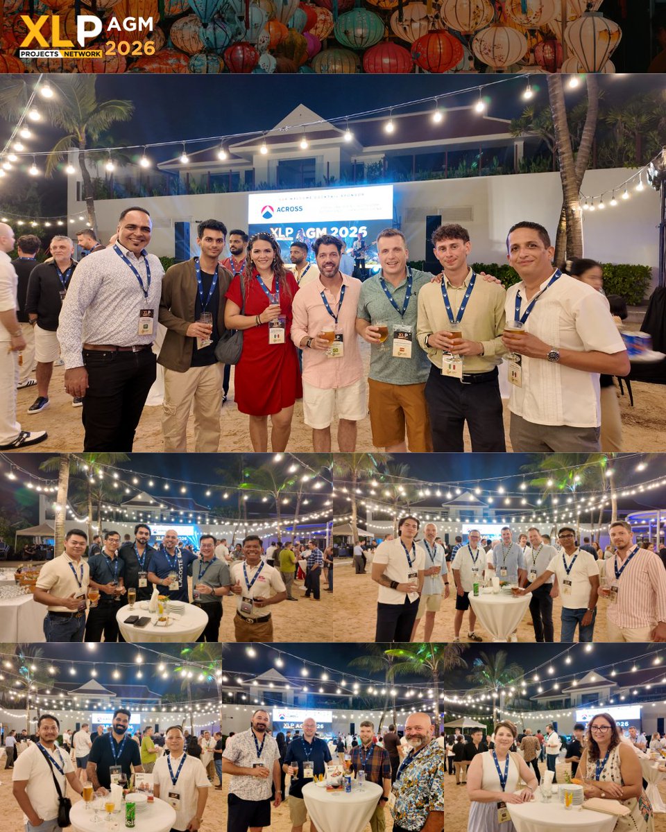 XLPNetwork's tweet photo. Recap #XLPAGM2026 from day 1. 🥂 📸 

#XLProjects #AINetworks #LogisticsNetwork #freightnetworks #heavylift #XLPAGM #Danang #Vietnam https://t.co/7ETYNBHGrZ