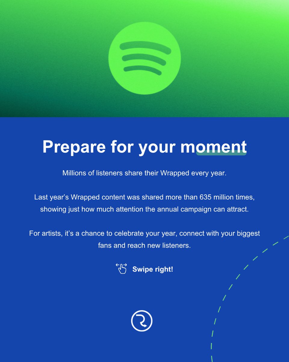 routenote's tweet photo. It’s time to get ready for Spotify Wrapped 2026! 🎧

From recording a personal artist message to submitting a performance video, here’s how artists can prepare for Wrapped and make the most of the season.

Find out what you need to know before the November 6 deadline. https://t.co/CMKSanr5zr