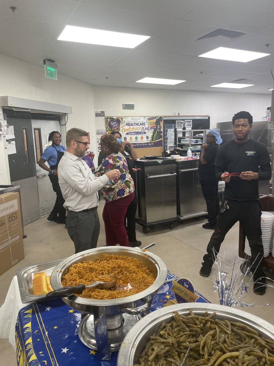 LBHealth's tweet photo. Northwest Hospital recently celebrated their incredible team members who help keep our hospital nourished, energized and cared for every day. Behind every patient tray, cafeteria meal and cup of coffee is a dedicated group working tirelessly in our kitchens and dining spaces. https://t.co/j6JcmODohb