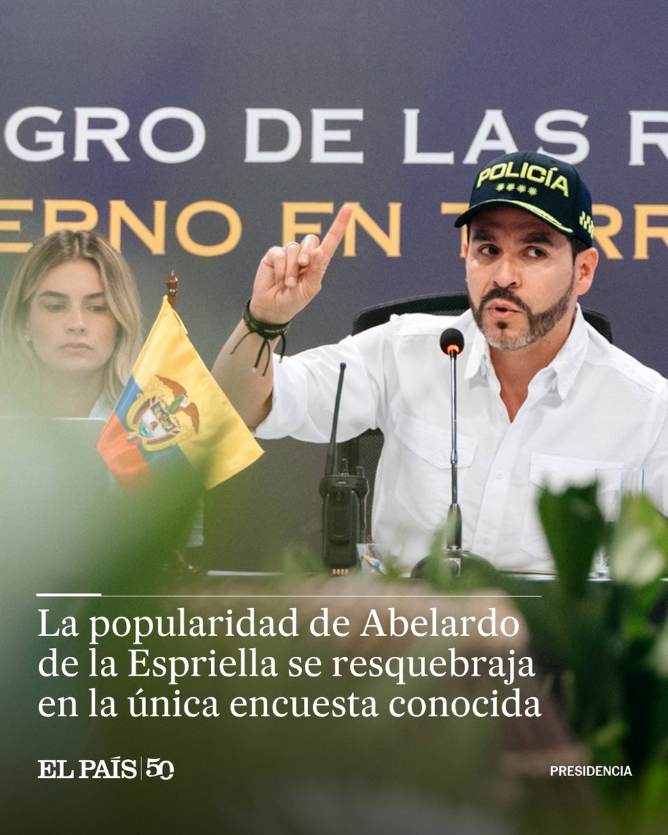 ElPaisAmericaCo's tweet photo. De la Espriella se estrenaba en agosto con una aprobación del 51,8%, que cayó tres puntos hasta el 48,7%, según Atlas Intel. El dato no se puede contrastar con otros estudios ni crear un ponderador de encuestas como se hacía en el pasado https://t.co/ZZXMWlSz8F

🖋️ @Santorrado https://t.co/UI53VRRCnF